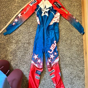 US Ski Team Men's custom size XL Tall Spyder Marvel Ski Suit (Used) FIS Legal - (plus bonus suit!)