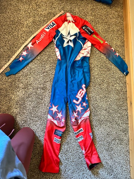 US Ski Team Men's custom size XL Tall Spyder Marvel Ski Suit (Used) FIS Legal - (plus bonus suit!)