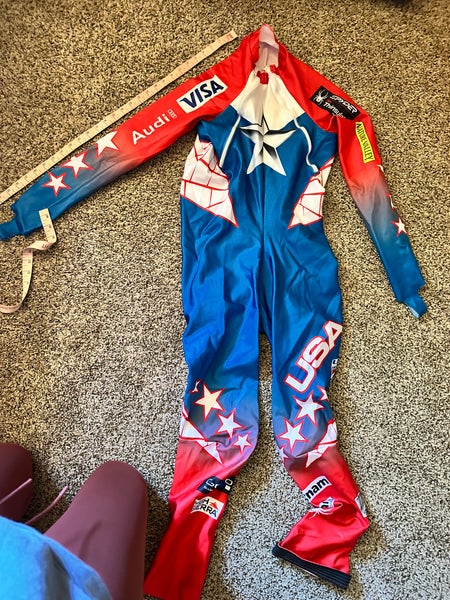 US Ski Team Men's custom size XL Tall Spyder Marvel Ski Suit (Used) FIS Legal -  (plus bonus suit!)