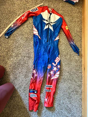 US Ski Team Men's custom size XL Tall Spyder Ski Suit (Used) FIS Legal - (plus bonus suit!)