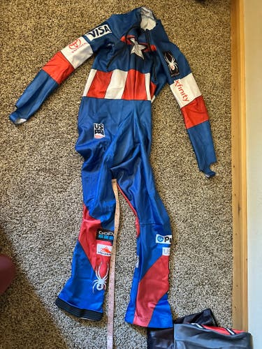 US Ski Team Men's custom size XL Tall Spyder Marvel Ski Suit (Used) FIS Legal -  (plus bonus suit!)