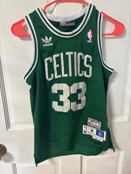 Green Boston Celtics Stitched Letters Jersey Youth Medium
