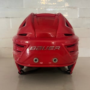 Large Red Bauer Re-Akt 150 Helmet (Used)