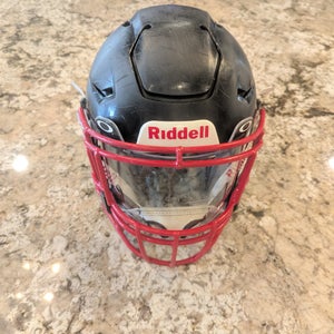 Medium Youth Black Riddell SpeedFlex Helmet W/ Oakley Clear Visor(Used)