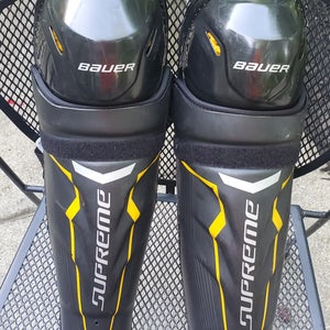 Senior Bauer Supreme One.6 16" Shin Pads Pro Stock (Used)