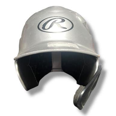 Used Rawlings RCFH Batting Helmet No Mask Silver One Size 11375-S000362612