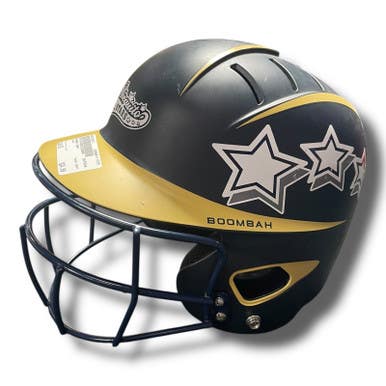 Used BoomBah BBH1 Batting Helmet w/Mask Navy Blue One Size 11375-S000364411