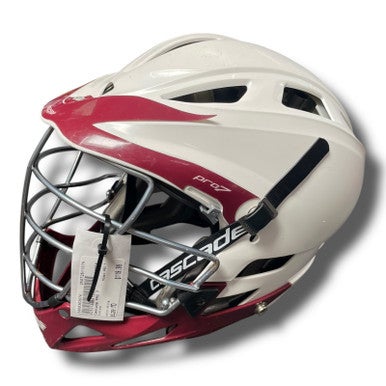 Used Cascade PRO 7 Lacrosse Helmet White MD 11375-S000363974