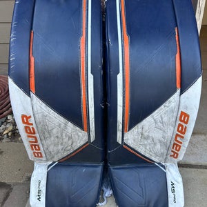 34" Bauer Supreme M5 Pro Goalie Leg Pads (With PadSkinz)