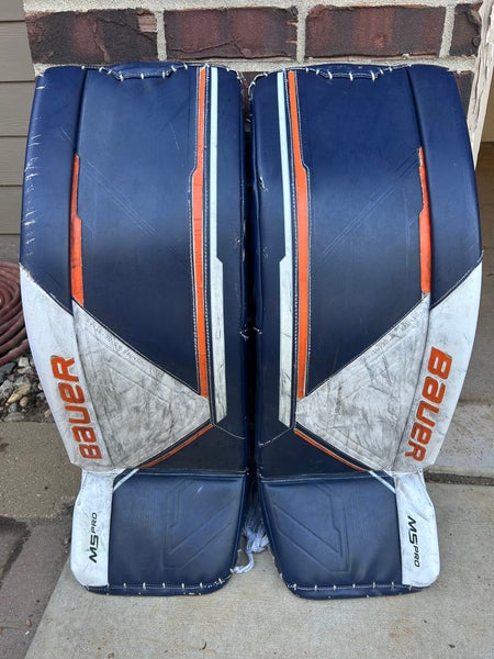 34" Bauer Supreme M5 Pro Goalie Leg Pads (With PadSkinz)