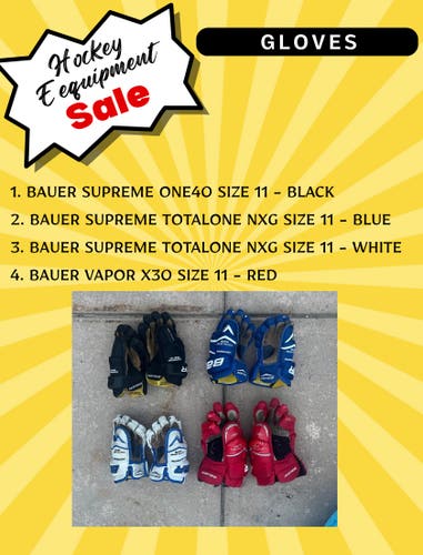Bauer Supreme TotalOne Gloves 11" (Used)