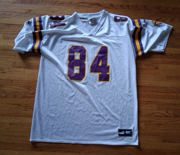 Randy Moss #84 White XL Men's Puma Minnesota Vikings Football Jersey (Used)