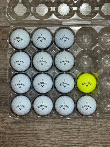 14 Callaway Chrome Tour Golf Balls - 5A Mint Condition
