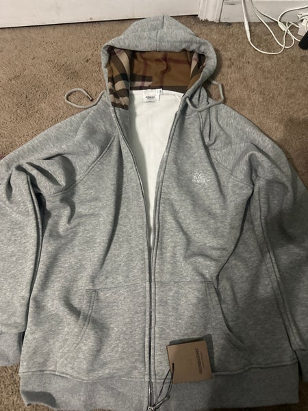Burberry Gray Zip Up MEDIUM