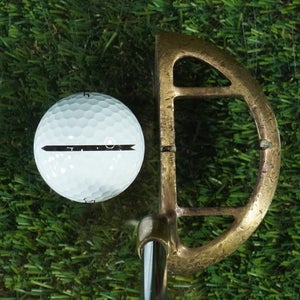 UNIQUE UNBRANDED MID-MALLET PUTTER 35" TRUE TEMPER STEEL WINN DRI-TAC GRIP RH