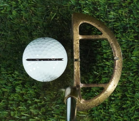 UNIQUE UNBRANDED MID-MALLET PUTTER 35" TRUE TEMPER STEEL WINN DRI-TAC GRIP RH