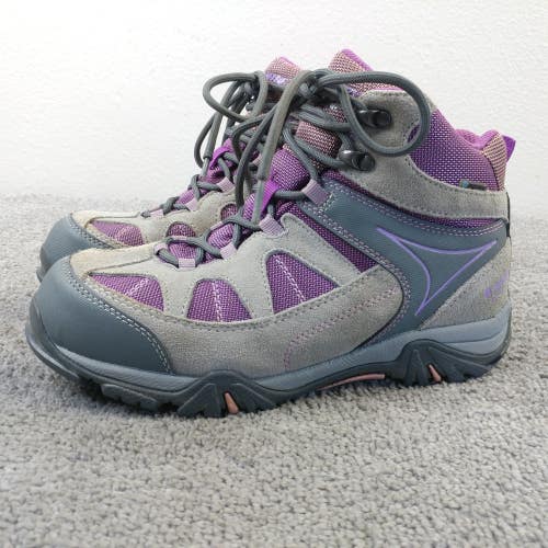 Hi-Tec Altitude Lite Waterproof Hiking Boots Girls Size 5 Shoes Gray Purple