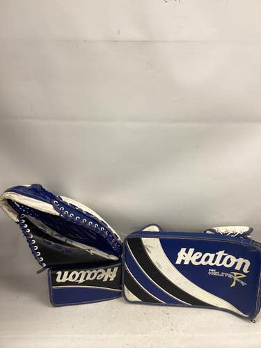 Used Heaton PRO HELITE-R SET Senior Goalie Blocker Navy Blue 11851-S000036420