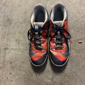 Orange Men's Size M 11.0 (W 12.0) Adult Nike Low Top Alpha Huarache Elite Metal (Used)
