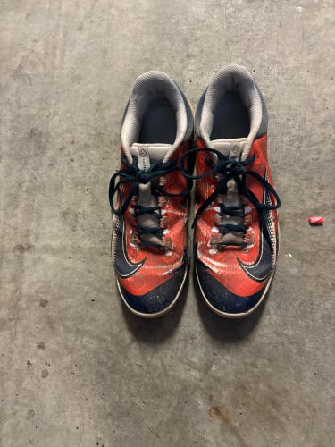 Orange Men's Size M 11.0 (W 12.0) Adult Nike Low Top Alpha Huarache Elite Metal (Used)