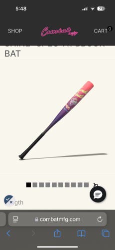 Combat MFG Spec A1 Alloy BBCOR Certified Bat (-3)  31 oz 34" (New)