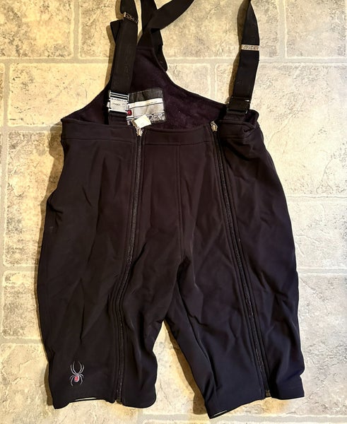 Black Men's XL Spyder Training Shorts Bibs (Used)