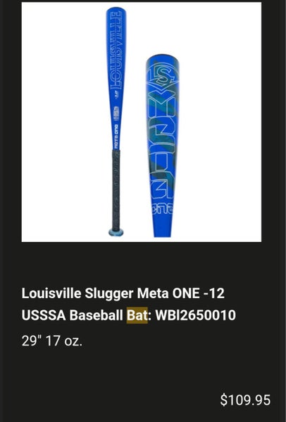 2023 Louisville Slugger Meta One Composite USSSA Certified Bat (-12) 29" (Used)