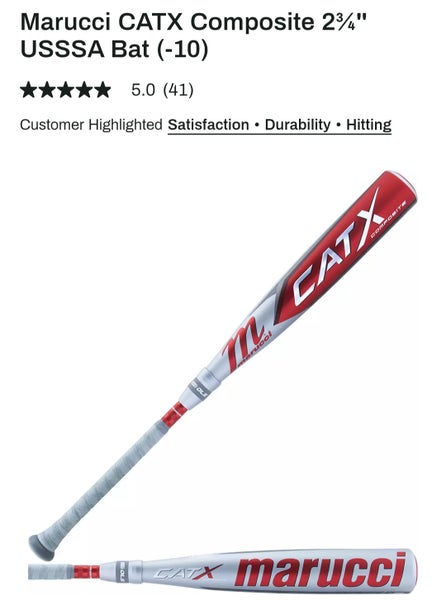 Marucci CAT X Composite USSSA Certified Bat (-10) 18 oz 28" (Used)