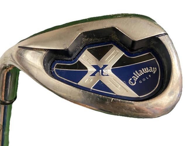 Callaway X-18 A Gap Wedge LH Men's Uniflex Stiff Steel 35.5" New Jumbo Grip Nice