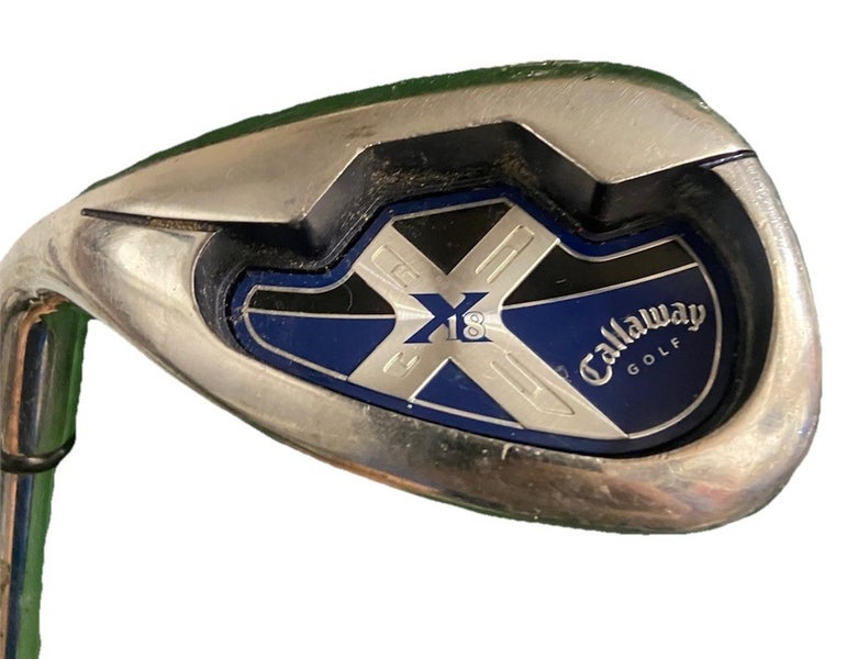 Callaway X-18 A Gap Wedge LH Men's Uniflex Stiff Steel 35.5" New Jumbo Grip Nice
