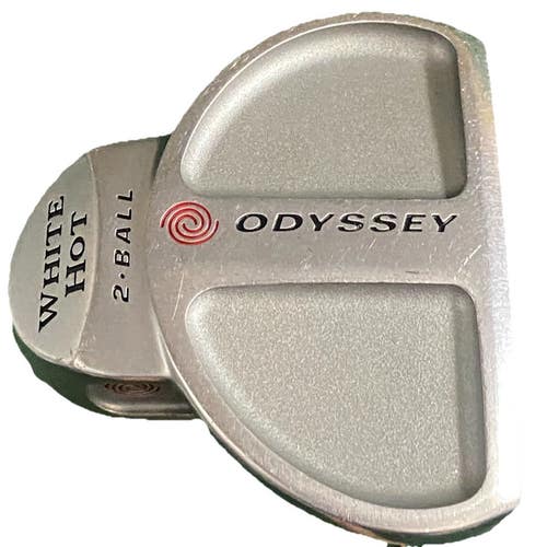 Odyssey White Hot 2-Ball Center Shaft Mallet Putter RH Steel 35" New Grip Sweet