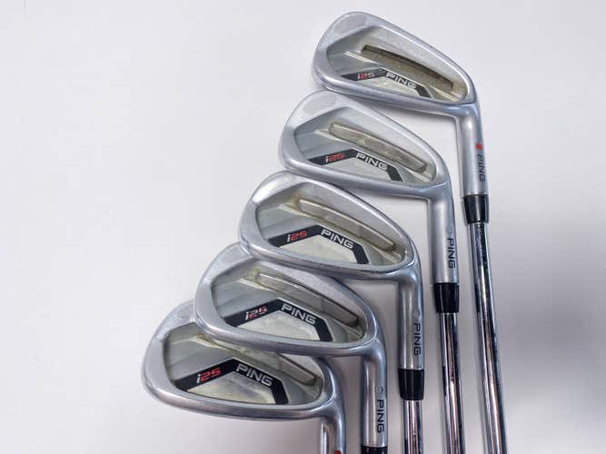 Ping i25 Iron Set 6-PW Red Dot 1* Flat CFS Stiff Steel Mens RH