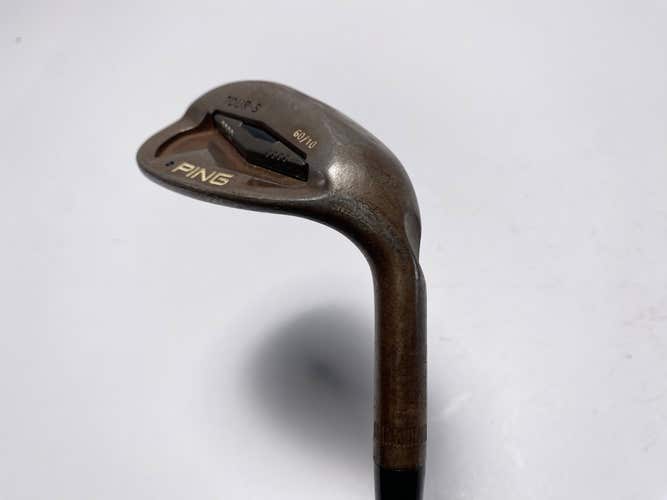 Ping Tour-S Rustique Wedge 60* 10 Bounce Black Dot KBS Tour Wedge Steel Mens RH