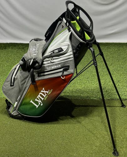 Lynx Golf DryTech 5.0 Series Flare Waterproof Stand Bag Hombre Gray/Green NEW!