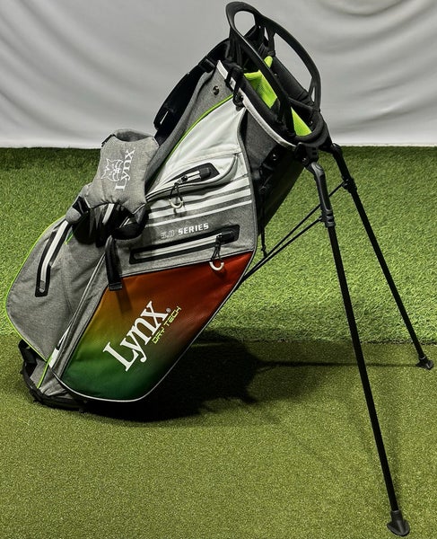 Lynx Golf DryTech 5.0 Series Flare Waterproof Stand Bag Hombre Gray/Green NEW!
