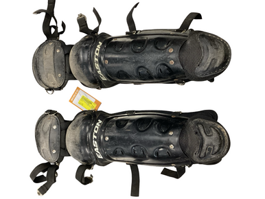 Used Easton SHIN GUARDS Catchers Leg Guards Black Youth 11613-S000165939