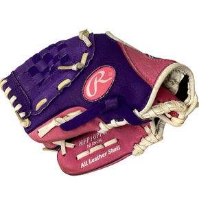 Used Rawlings HIGHLIGHT BB/SB Glove RH Throw Pink 10" 11613-S000165750