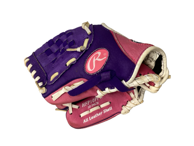 Used Rawlings HIGHLIGHT BB/SB Glove RH Throw Pink 10" 11613-S000165750