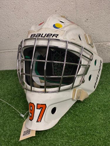Brown Junior Bauer NME 4 Goalie Mask (Used)