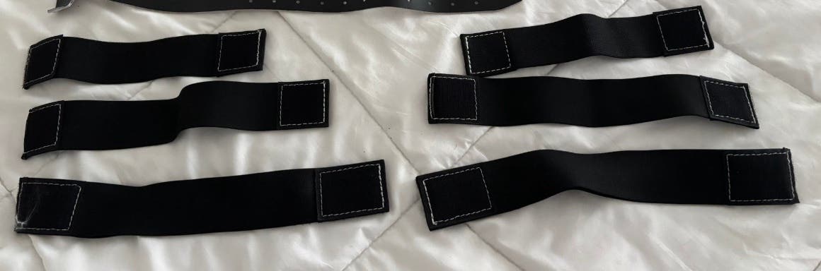Black True goalie Velcro Straps