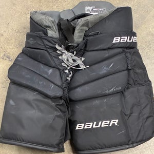 Black Senior Small Bauer Elite Hockey Goalie Pants (Used)