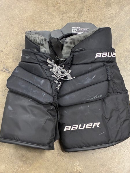 Black Senior Small Bauer Elite Hockey Goalie Pants (Used)