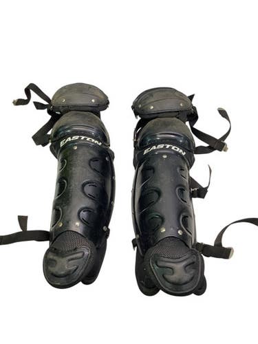 Used Easton GAMETIME INTERMEDIATE Catchers Leg Guards Black Intermed 11347-S000253269