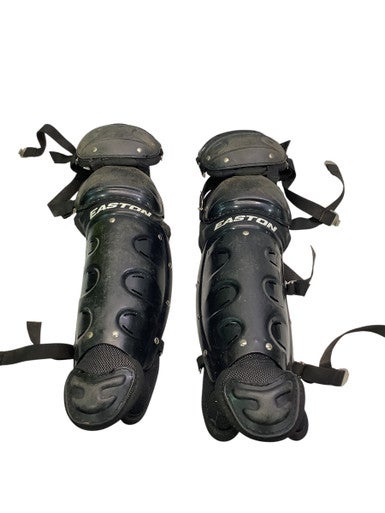 Used Easton GAMETIME INTERMEDIATE Catchers Leg Guards Black Intermed 11347-S000253269