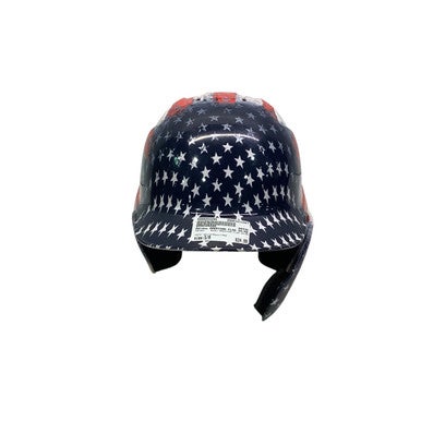 Used Adidas AMERICAN FLAG SM/MD Batting Helmet w/Mask White/Royal/Red S/M 11347-S000253295