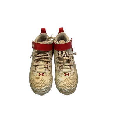 Used Under Armour BH BASEBALL CLEATS BB/SB Cleats Red And White Junior 03.5 11347-S000253289