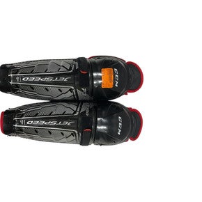 Used CCM FT350 Junior Shin Guards Black 12" 11847-S000028586