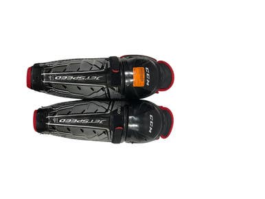 Used CCM FT350 Junior Shin Guards Black 12" 11847-S000028586