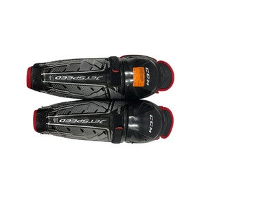 Used CCM FT350 Junior Shin Guards Black 12" 11847-S000028586