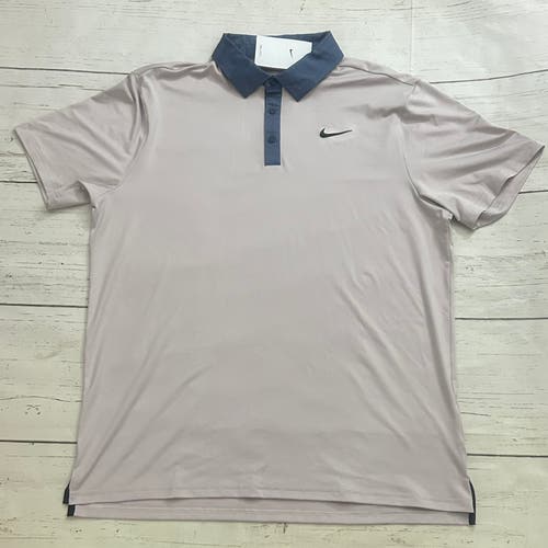 Nike Dri-FIT Tour Contrast Golf Polo Platinum Violet Size XXL FZ7501-019